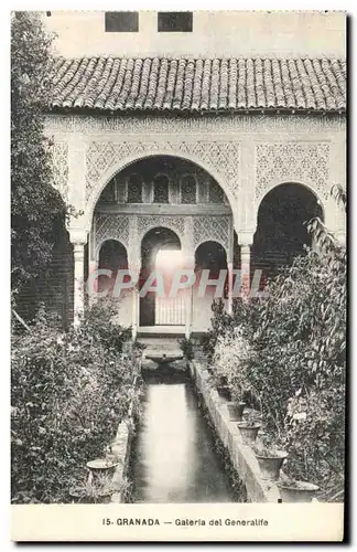 Cartes postales Granada Galeria Del Generalife