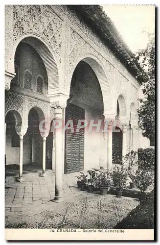 Cartes postales Granada Galeria del Generalife