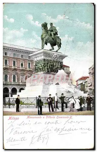 Cartes postales Milano Monumento A Vittorio Emanuele II