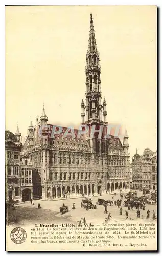 Cartes postales Bruxelles l Hotel de Ville