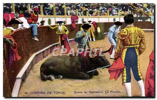 Cartes postales Corrida De Toros Scene du Cachetero La Puntilla