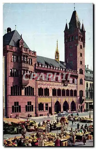 Cartes postales moderne Basel Rathaus Und Marktplatz