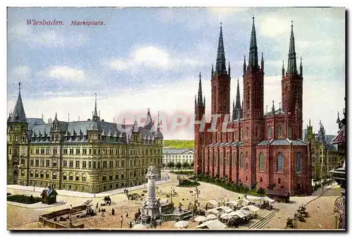 Cartes postales Wiesbaden Marktplatz