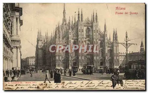 Cartes postales Milano Piazza del Duomo