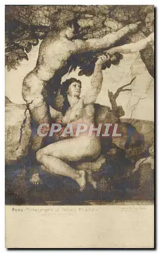 Ansichtskarte AK Roma Michelangelo Peccato originale