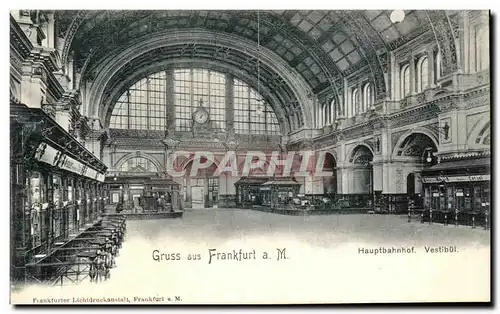 Cartes postales Gruss aus Frankfurt Hauptbahnof Vestibul
