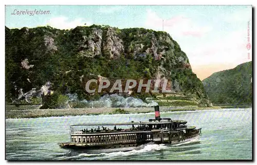 Cartes postales Loreleyfelsen Bateau