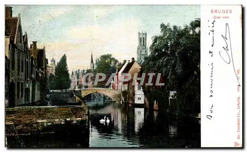 Cartes postales Bruges Quai Yert