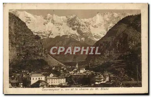 Cartes postales Courmayeur et la chaine du Blanc