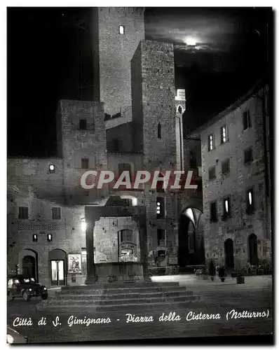 Moderne Karte Citta di Gimignana Piarra della cisterna