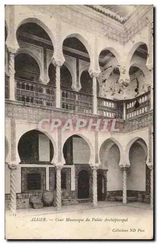 Ansichtskarte AK Alger Cour Mauresque du Palais Archiepiscopal Algerie