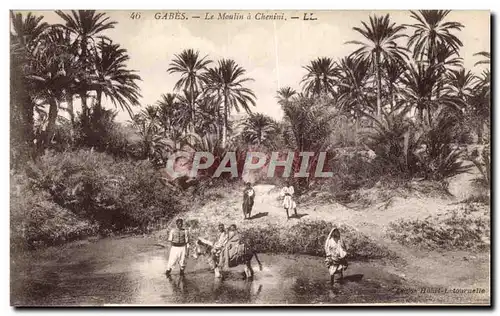 Ansichtskarte AK Gabes Le Moulin a Chemini Tunisie