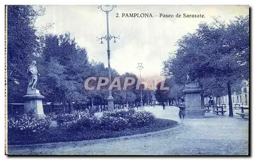 Cartes postales Pamplano Paseo de Sarasate