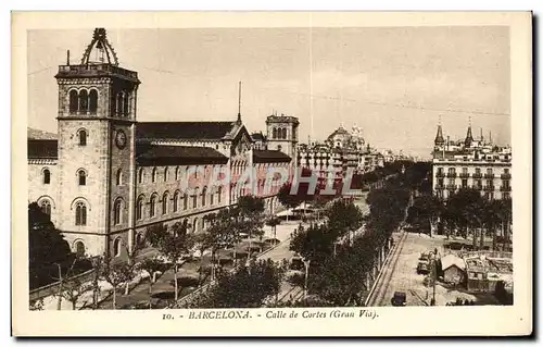 Ansichtskarte AK Barcelona Calle de Cortes Gran Via