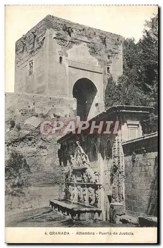 Ansichtskarte AK Granada Athambra Puerta de Justicia