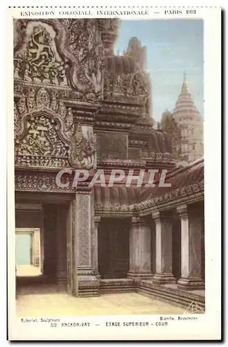 Cartes postales Paris Exposition coloniale internationale Paris 1931 Temple D Angkor Vat Etage Superieur Cour