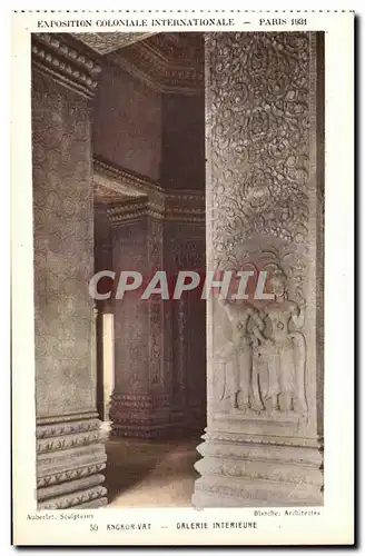 Ansichtskarte AK Paris Exposition coloniale internationale Paris 1931 Paris D Angkor Vat Galerie Interieure