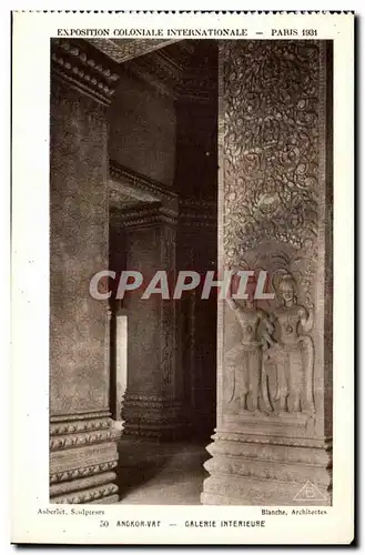 Ansichtskarte AK Paris Exposition coloniale internationale Paris 1931 Temple D Angkor Vat Galerie Interieure