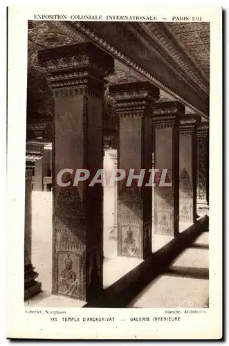 Ansichtskarte AK Paris Exposition coloniale internationale Paris 1931 Temple D Angkor Vat Galerie Interieure