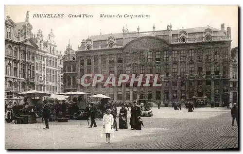 Cartes postales Bruxelles Grand Place Maison des Corporations Marche