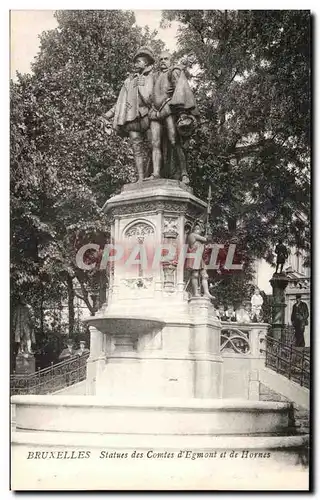 Cartes postales Bruxelles Statues des Comtes d Egmont et des Hornes