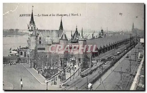 Cartes postales Anvers Le Steen et les Hangars