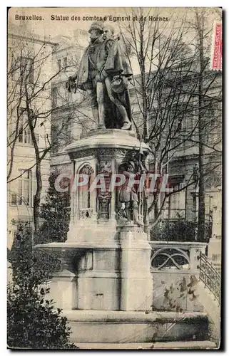 Ansichtskarte AK Bruxelles Statue des Comtes d Egment et de Hornes