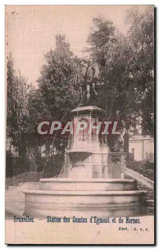 Ansichtskarte AK Bruxelles Statues des Comtes d Egmont et de Hornes