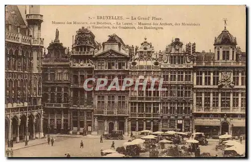 Ansichtskarte AK Bruxelles Le Grand Place Maisons des Merciers des bateliers La Louve Maisons des archers