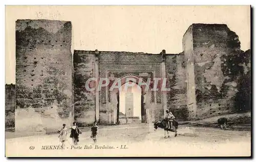 Cartes postales Meknes Porte Bab Berdaine
