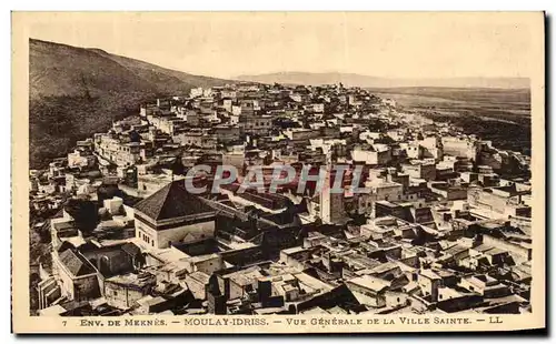 Cartes postales Env De Meknes Moulay Idriss Vue Generale De La Ville Sainte