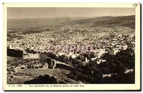 Ansichtskarte AK Fes Vue Generale de la Medina Prise du Cote Sud