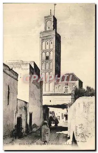 Cartes postales Meknes Mosquee el Berdaine