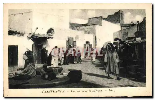 Cartes postales Casablanca Une rue dans la Medina