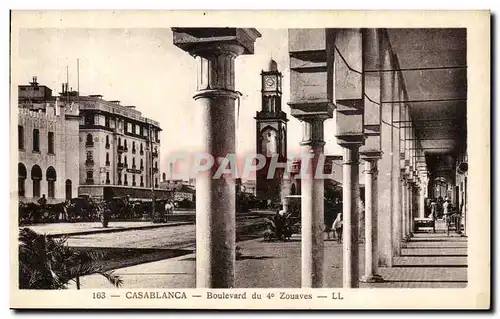 Ansichtskarte AK Casablanca Boulevard du 4eme Zouaves