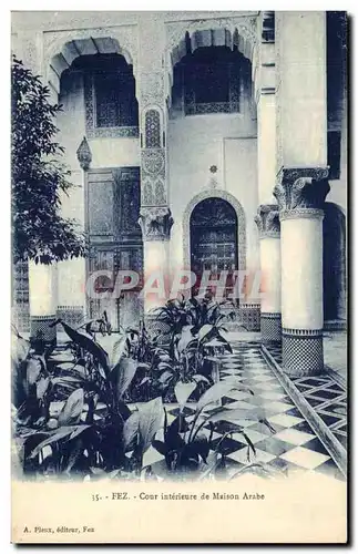 Cartes postales Fez Cour interieur de Maison Arabe