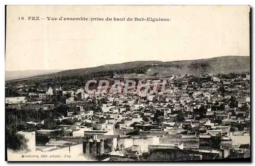 Cartes postales Fez Vue d Ensemble prise du haut de Bab Elguissa