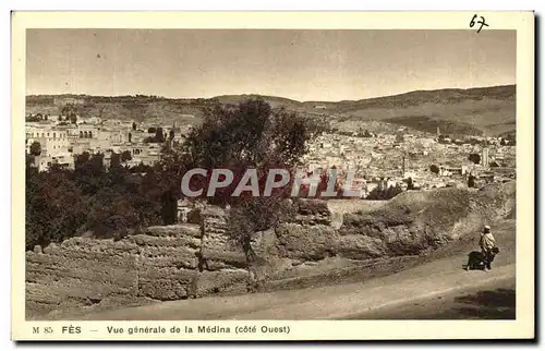 Cartes postales Fez Vue generale de la Medina