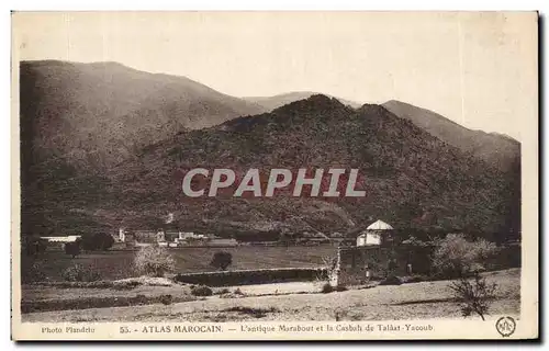 Cartes postales Atlas Marocain l antique Marabout et la Casbah de Tallat Yacoub