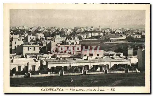 Ansichtskarte AK Casablanca Vue generale Prise du Lycee