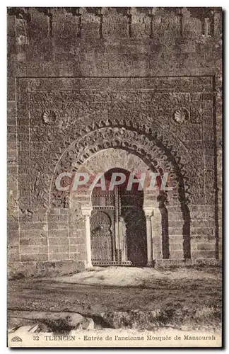 Ansichtskarte AK Tlemcen Entree de l ancienne Mosquee de Mansourah