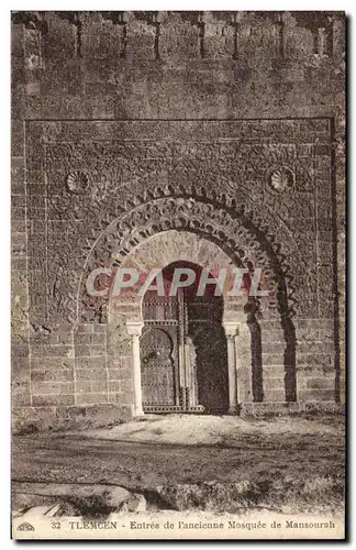 Cartes postales Tlemcen Entree de l ancienne Mosquee de Mansourah