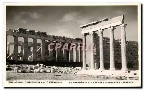 Cartes postales Le Parthenon et le temple D Erechtee Athenes Grece