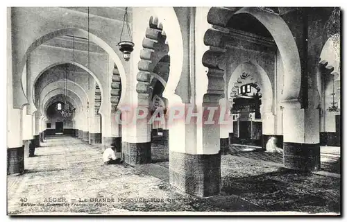 Cartes postales Alger La Grande Mosque Rue de la Marien