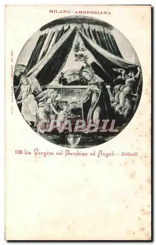 Ansichtskarte AK Milano Ambrosiana La Vergine col bambino ed Angeli Botticelli