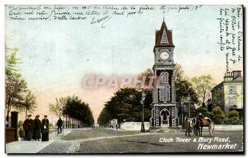 Ansichtskarte AK Clock Tower Bury Road Newmarket