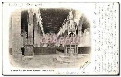 Ansichtskarte AK Interior St Nicholas Church King s Lynn