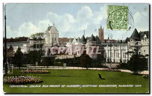 Cartes postales Industrial palace and palace of history Scottish exhibition Glasgow 1911
