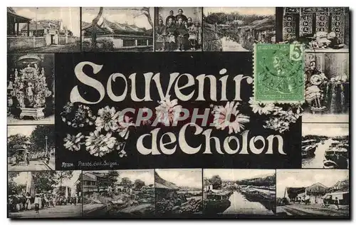 Cartes postales Souvenir de De Cholon Indochine Vietnam