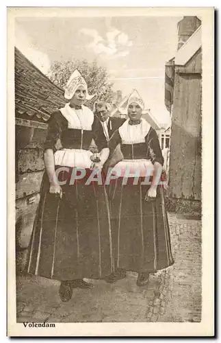 Ansichtskarte AK Volendam Femmes Folklore Costume